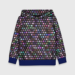 Толстовка-худи детская Пайетки, цвет: 3D-синий