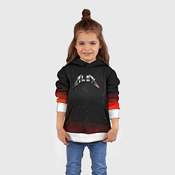 Толстовка-худи детская Алекс в стиле Металлика, цвет: 3D-белый — фото 2