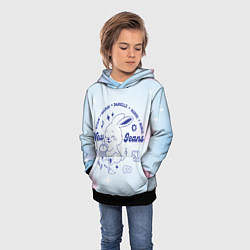 Толстовка-худи детская Newjeans bunny, цвет: 3D-черный — фото 2