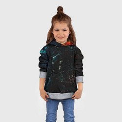 Толстовка-худи детская Царапины и краска, цвет: 3D-меланж — фото 2