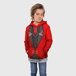 Толстовка-худи детская Алый фрак, цвет: 3D-меланж — фото 2
