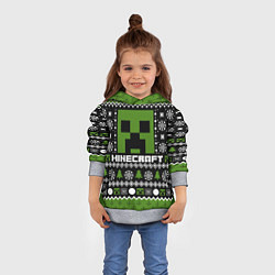 Толстовка-худи детская Minecraft christmas sweater, цвет: 3D-меланж — фото 2