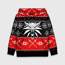 Толстовка-худи детская The Witcher christmas sweater, цвет: 3D-черный