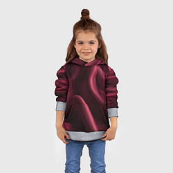 Толстовка-худи детская Бордовый шелк, цвет: 3D-меланж — фото 2