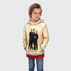 Толстовка-худи детская Depeche Mode - Universe band, цвет: 3D-красный — фото 2