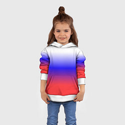 Толстовка-худи детская Фраг России градиент, цвет: 3D-белый — фото 2