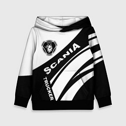 Толстовка-худи детская Scania дальнобойщик, цвет: 3D-черный