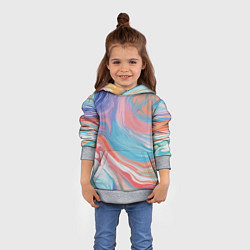 Толстовка-худи детская Цветной вихрь, цвет: 3D-меланж — фото 2