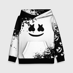 Толстовка-худи детская Marshmello dj краски, цвет: 3D-черный