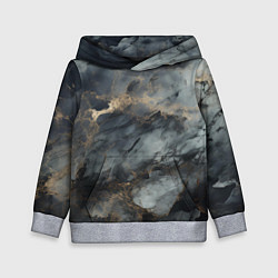 Толстовка-худи детская Темно-серый мрамор, цвет: 3D-меланж