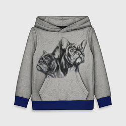 Детская толстовка Французские бульдоги пара