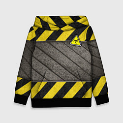 Толстовка-худи детская Сталь и биологическая опасность, цвет: 3D-черный