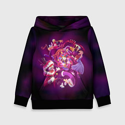 Толстовка-худи детская Удивительный цифровой цирк арт, цвет: 3D-черный