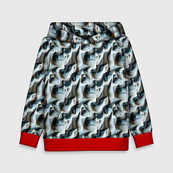 Толстовка-худи детская Инопланетный материал, цвет: 3D-красный