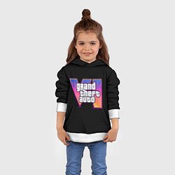 Толстовка-худи детская Grand Theft Auto 6, цвет: 3D-белый — фото 2