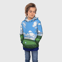 Толстовка-худи детская Новый уродливый свитер от майков, цвет: 3D-синий — фото 2