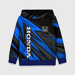 Толстовка-худи детская Honda motors - синяя спортивная абстракция, цвет: 3D-синий