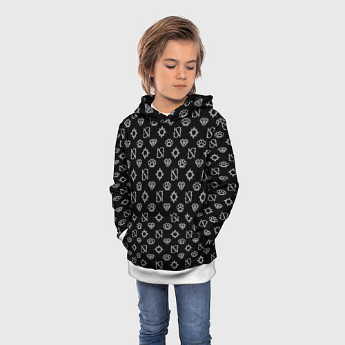 Детская толстовка Sessanta Nove pattern / 3D-Белый – фото 3