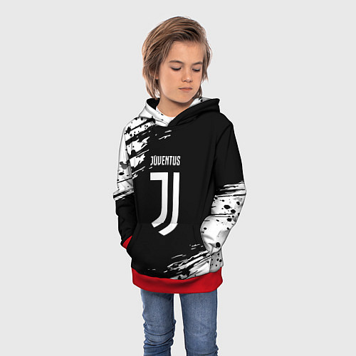 Детская толстовка Juventus спорт краски / 3D-Красный – фото 3