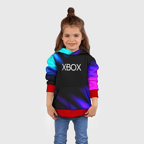 Детская толстовка Xbox neon games / 3D-Красный – фото 4