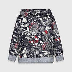 Детская толстовка Разные грибы