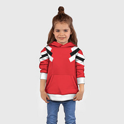 Толстовка-худи детская Олимпийка - ретро, цвет: 3D-белый — фото 2