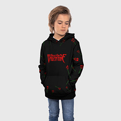 Толстовка-худи детская Bullet for my valentine rose album, цвет: 3D-черный — фото 2