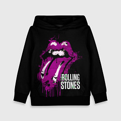 Толстовка-худи детская The Rolling Stones - lips, цвет: 3D-черный