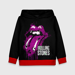 Толстовка-худи детская The Rolling Stones - lips, цвет: 3D-красный