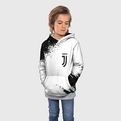 Толстовка-худи детская Juventus sport color black, цвет: 3D-меланж — фото 2