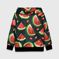 Детская толстовка Паттерн красные дольки арбуза