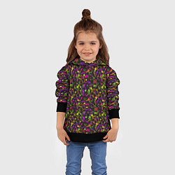 Толстовка-худи детская Color bright pattern, цвет: 3D-черный — фото 2