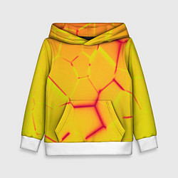 Толстовка-худи детская Плиты желтые броня, цвет: 3D-белый