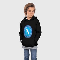 Толстовка-худи детская Napoli fc, цвет: 3D-меланж — фото 2