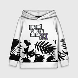 Толстовка-худи детская GTA6 tropic game, цвет: 3D-белый