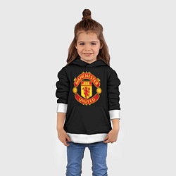 Толстовка-худи детская Manchester United fc club, цвет: 3D-белый — фото 2