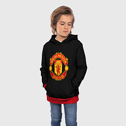 Толстовка-худи детская Manchester United fc club, цвет: 3D-красный — фото 2