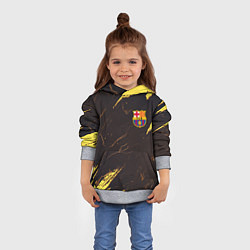 Толстовка-худи детская Barcelona краски текстура, цвет: 3D-меланж — фото 2