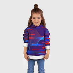Толстовка-худи детская Abstraction colored, цвет: 3D-белый — фото 2