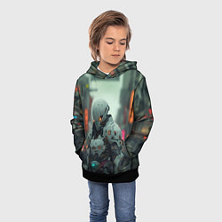 Толстовка-худи детская Кибернетический страж, цвет: 3D-черный — фото 2
