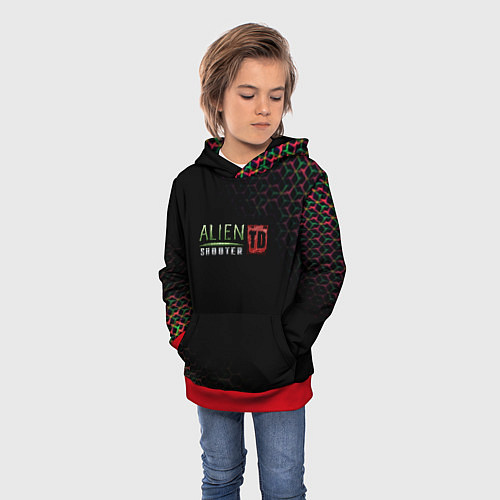 Детская толстовка Alien Shooter космос тема / 3D-Красный – фото 3