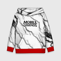 Толстовка-худи детская Mobile legends молнии, цвет: 3D-красный