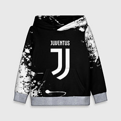 Толстовка-худи детская Juventus краски белые, цвет: 3D-меланж