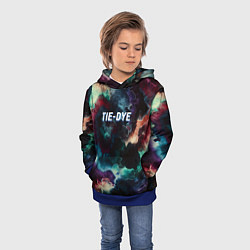Толстовка-худи детская Tie - dye, цвет: 3D-синий — фото 2