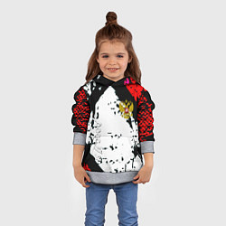 Толстовка-худи детская Россия краски текстура, цвет: 3D-меланж — фото 2