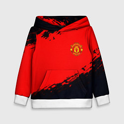 Толстовка-худи детская Manchester United colors sport, цвет: 3D-белый