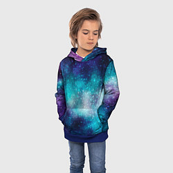 Толстовка-худи детская Космические туманности, цвет: 3D-синий — фото 2