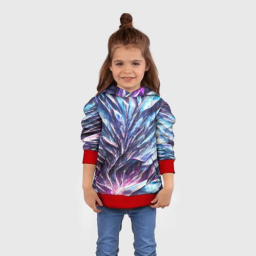 Детская толстовка Синий драгоценный камень / 3D-Красный – фото 4