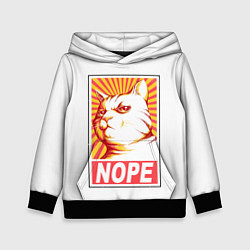 Толстовка-худи детская Nope - cat, цвет: 3D-черный