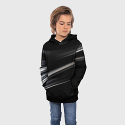 Толстовка-худи детская Black abstract background, цвет: 3D-черный — фото 2